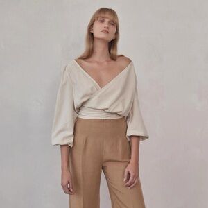 St. Agni Delphine Wrap Top